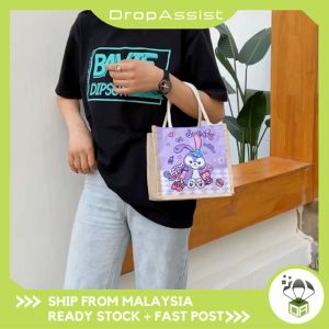 DROPASSIST 1293 READY STOCK Canvas lunch bag women shoulder tote Japanese big capacity ins Korean style college student