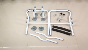 Toilet handrail Bathroom anti-skid Toilet for the elderly Adjustable Made of carbon steel Storable Handrail Toilet accessories Bathroom accessories Easy to use Auxiliary tools Bearing 150kg