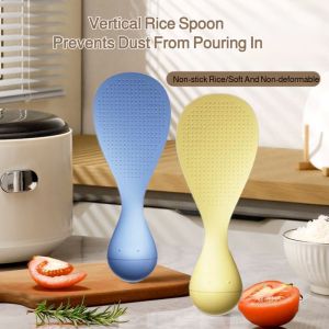 Non Stick Rice Spoon Stands Upright Self Standing Design No Mess Easy To Clean Heat Resistant Kitchen Tool For Rice Pot Serving