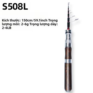 fishingfans | Cần Câu Cá Telescopic Carbon FISHINGFANS MUQINGCHUAN L ML 56" Siêu Nhẹ Cần Câu Du Lịch Dành Cho Cá Hồi Cá Rô Phi Trọng Lượng Mồi 2-10g Độ Nhạy 2-8lb