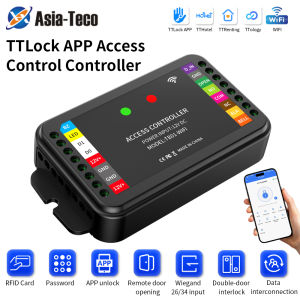 WiFi+Bluetooth APP TT-LOCK Single Door RFID Access Control Board Panel Remote Control Wiegand 26/34 Bit Input RFID Reader TTB01