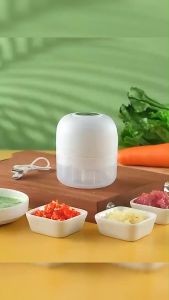 Food Cutter With Stainless Steel Cutting System Multi-Purpose Chopper For Nuts Herbs Meat Easy Storage Kitchen Helper