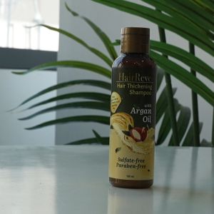 HairReve Hair Thickening Sulfate-Free SHAMPOO with Argan Oil 8 Herb Extracts & Essential Oils (Reduce Hair Fall Thicker Stronger Hair)