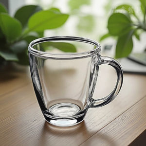 2025 New Crystal Glass Cup Tea Cup Water Cup with Handle Drinking Water High End Home Use Mens Style Luxurious round Shape