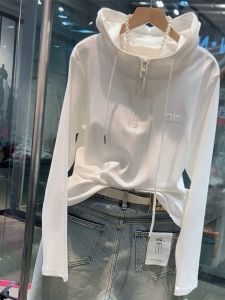 Hooded Semi-zippered Stylish Versatile Spring Wear Sweater