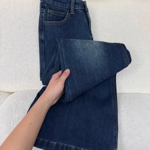 La Chapelle | Vintage Loose Fitted Warm Flared Denim Jeans for Small Women