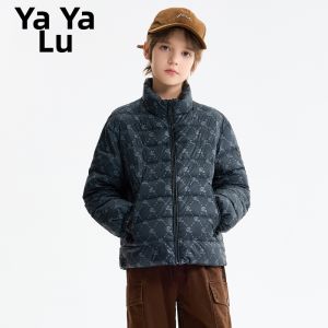 yaloo | Standalone Collar Lightweight Down Jacket with Inner Lining Short Sleeve