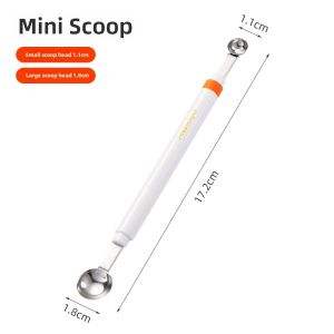 Mini Double-Headed Fruit Ball Scoop Kitchen Tool Set Creative DIY Fruit Display Serving Utensils Small Size Fruit Separator