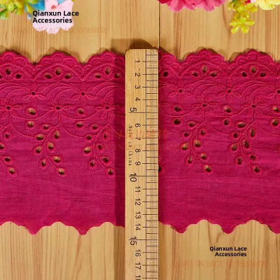 New 2021 Cotton Lace Edging Fabric Handmade Sofa Decorative Material Hollow out Design Wide 13.8CM DIY Sewing Accessories