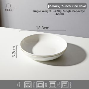 MODERN SWEETHOME | White Elegant Bone China Plate