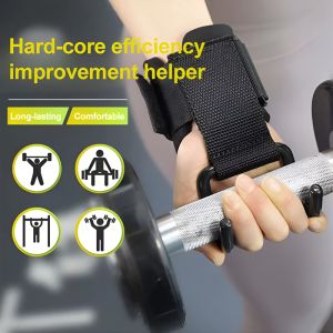 【Preventing Wrist Sprains】Pull-Up Assist Hooks Hanging Bar Assist Anti-Dislodgement Strengthened Metal Fitness Wrist Guards Hooks Assist Band Hooks健身护腕勾助力带挂钩