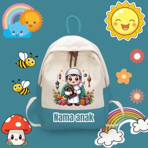 tas ransel islami anak anak TK SD tas ransel sekolah tas ransel costom nama anak tas ransel usia 6 7 8 9 10 thn merah hitam pink biru tas ransel mengaji