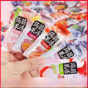 Low Fat Jelly Snack Childrens Leisure White Peach Juice Flavor Substitute Meal Delicious Candy Soft Sugar Fruit Pudding