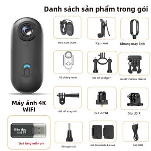 Camera Mini Bỏ Túi H88 4K Đeo Được Chống Nước 1080P WiFi Camera Xe Đạp Quay Vlog Sử Dụng Tại Nhà Màu Trắng/đen