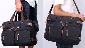 Balo nam công sở 2 trong 1 vải cavans cao cấp size 156inh và size 17.3inh phong cách mới