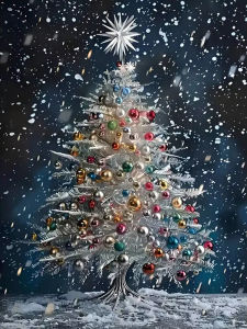 Acrylic Paint By Numbers Christmas Tree Patterns Painting By Numbers on Canvas Coloring By Number for Adults Paint Digital Art