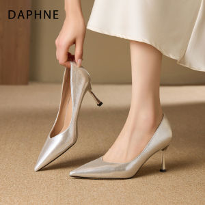 Daphne | Giày Gót Nhọn Bạc Mỏng