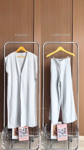 YEPPUOUTFIT - Dahye One Set | Setelan Vest Panjang dan Pants Kulot Panjang Timeless Outfit