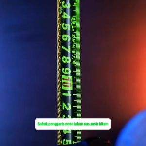 (BISA COD) Meteran Penggaris Neon Berteknologi Hitam Meteran Anti Karat dengan Pita Pengukur Impor Menebal Penggaris Meteran Tukang Bangunan | Meteran Serbaguna