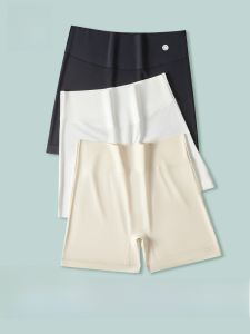 Miiow | Cat Woman Ice Silk Seamless Womens Summer High Waist Lightweight Cool Feeling Underwear Safety Pants Two-In-One Shorts