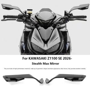 For KAWASAKI Z1100 SE 2026- Motorcycle Rearview Mirror Wing Aerodynamic Aluminum Stealth Max Mirrors
