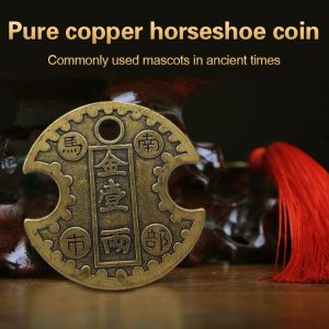 【仿宋马市金一两】Antique Brass Money Horseshoe Money Antique Handicrafts Collectible Copper Money Attracting Wealth And Good Fortune宋朝仁宗大理国古钱币花钱压胜钱马蹄钱