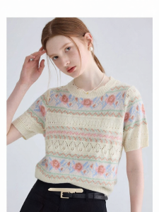VEGA CHANG | Đồ Knitwear Phong Cách Pháp Có Ren
