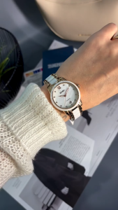 PENGIRIMAN INSTANT -- Jam tangan wanita analog skmei 2175 rantai keramik kombinasi original