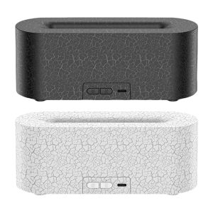 【New Arrival】 USB 7 Colorful Simulation Flame Humidifier Waterless Auto-Off Aroma Essential Oil Diffuser Humidifier for Spa Yoga Gym