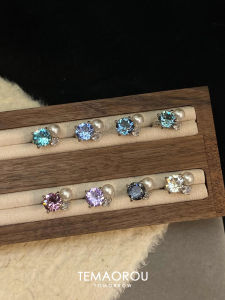 Ultra-Shiny Pearl Earrings Luxury Zirconia No-Piercing Clip-On Womens Fashion Jewelry Elegant Sensation  out Style