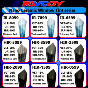 50cm X 1500cm Nano Ceramic Film for Car Windows High-Quality IR100% Heat Resistant Solar Tint Window Film Protective Glass Film