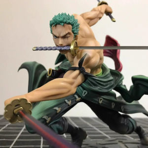 Bandai | 10cm One Piece Anime Figure GK Roronoa Zoro Three-blade Sa-maximum Manga Anime Statue Action Figure Collection Model Kid Toy