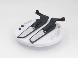 Universal Adjustable Rearview Mirror for Motorcycles - High-Quality Fixed Wing Design for Yamaha/Honda/Suzuki/KTM