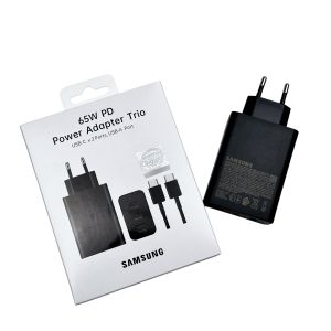 Samsung | Samsung 65W Charger EU 3-Port Super Fast Charging for Samsung Galaxy S26 S25 Ultra Plus S24 S23 S22 Zfilp A56 A36 5A Cable