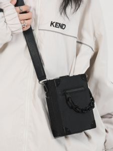 Túi Đeo Chéo Nam Mini Thời Trang Túi Đeo Vai Đơn Túi Đeo Chéo Lưới PVC Túi Đeo Vai Cứng Có Khóa Kéo Túi Đeo Vai Thể Thao