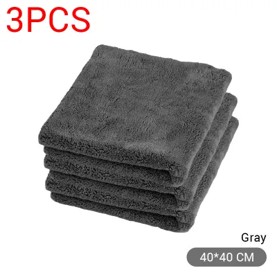 SEAMETAL 40X40cm Microfiber Towels Car Care Washing Thicken Towel Car Detailing Drying Cloth Cleaning Tool Auto Wash Accessories