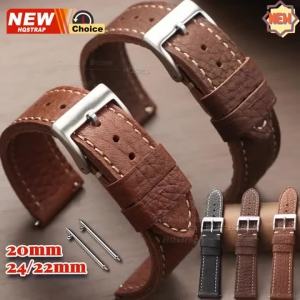 Outdoor Handmade Strap 20mm 22mm 24mm Smartwatch Leather Shake Pattern Watch Band for Seiko Bracelet for Rolex Quick Release