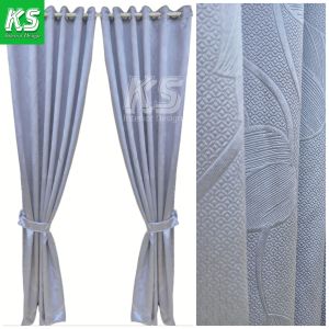 Gorden Jendela Dan Pintu Embos Bunga Tulip Glosy Kilap Bahan Tebal Import Tidak Model Smockring