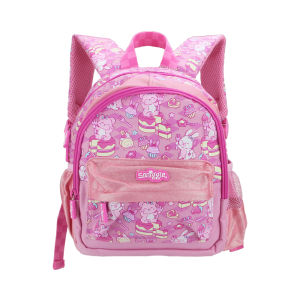 กระเป๋านักเรียนสำหรับเด็ก Tas Ransel Anak Perempuan ไอศกรีมกระต่ายสุดเจ๋งคาวาอี้11นิ้ว1-3ปี