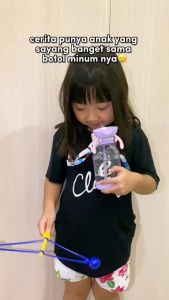 BOTOL MINUM TANDUK RUSA 600ML Anti Tumpah dengan Sedotan Tali BPA FREE