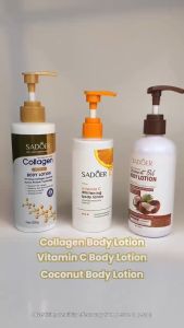 PEPO - SADOER Body Lotion Viral Full Series (3in1)+(2in1) Vitamin C Whitening+ Coconut Oil Nourishing + Anti-Aging Collagen Whitening Body Lotion Moisturizes Hydrates Nourishe Moisturizes SADOER维生素C美白身体乳保湿补水匀净细嫩提靓