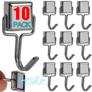 Dizoey 10/1Pcs Strong Magnetic Hooks Multi-Purpose Metal Storage Pothook Home Kitchen Bar Magnet Hook Key Agrafe Bathroom Hangers Heavy Duty