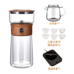 Portable Office Glass Tea Water Separation Cup Mens Double Layer Anti-Scalding Filter Zhenpinpai Tea Cup High Borosilicate Glass