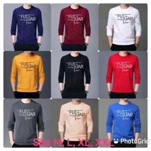 Sale Spesial Sweater Crewneck Elegan Kaos Pria Trendy Sweatshirt Kasual Sweter Cowok Kekinian Futuar