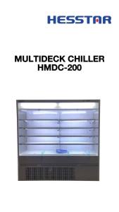 Hesstar HMDC-150 Freestanding No Frost Multideck Display Chiller (645L) with LED Lighting and Digital Control 商用无霜展示冷柜