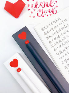 Kaco Neutrix Pen Rotating Core High Aesthetic Value Water Pen Girl Heart Set Black Ink Signature Pen Simple Style Plastic Body