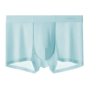 MiiOW | Mens Ice Silk Underwear Summer Thin Breathable Seamless Boxer Shorts Flat Angle Briefs Sport Style Nylon Fabric Antibacterial