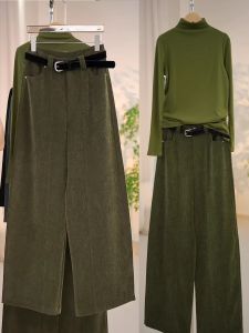 MEITESIJIAONU | Corduroy Wide Leg Pants Warm & Casual