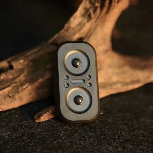 Brifit Owl Magnetic Push Slider Fingertip Slider Metal Fidget Spinner Decompression Toy EDC Fidget Toys Sensory Toys 解压玩具-Black/Silver