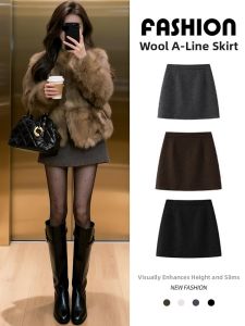 LANMENGYA | Warm Fluffy A-line Skirt Winter